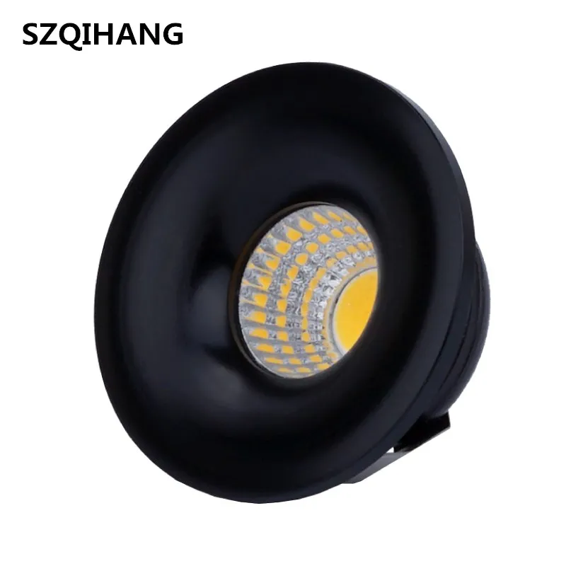 

3W 5W Dimmable Mini LED Spot Light Cabinet Lamps White Black Shell LED Recessed Ceiling LED Down Light Aluminum Indoor Light