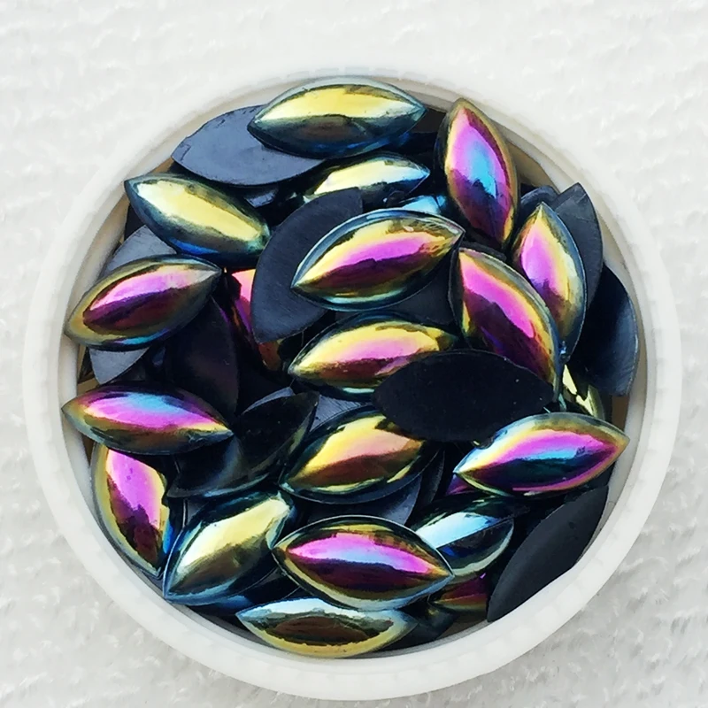 

DIY 160pcs/lot 6*12mm AB Resin Horses Rhinestones Flat-back Scrapbook Crafts D438