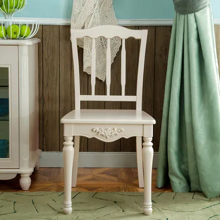 Cheap Pastoral restaurant chairs antique white dining chair simple backrest chair Cheap Pastoral restaurant chairs antique white dining chair simple backrest chair