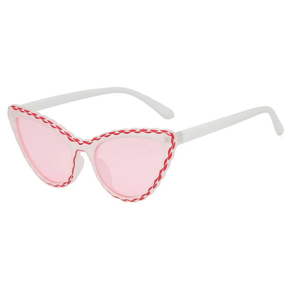 Солнцезащитные очки Для женщин поляризованные Модные солнцезащитные очки для женщин с защитой от ультрафиолета водитель автомобиля очки солнцезащитные очки "кошачий глаз" маска полосы очки ретро K523