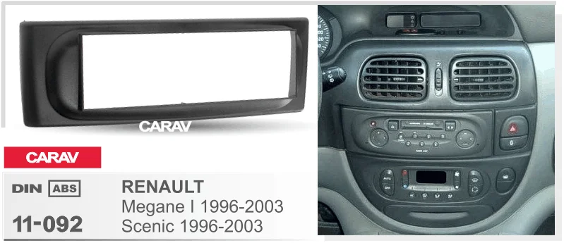 CARAV 11-092 наивысшего качества радио фасции для RENAULT Megane I; Scenic 2003-1996 стерео фасции тире CD отделка Установка комплект