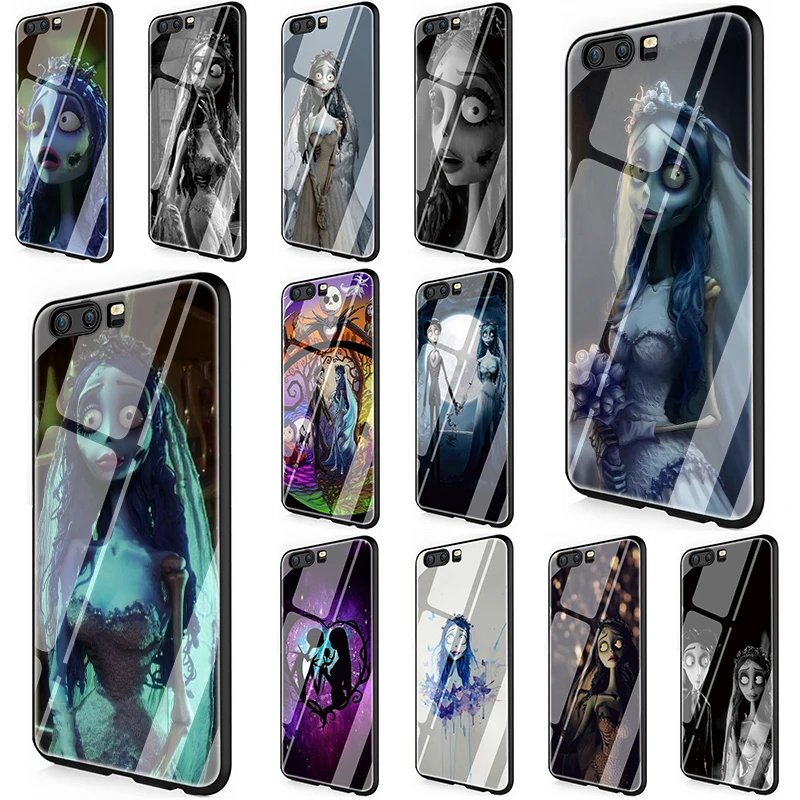 

Tim Burton's Corpse Bride Tempered Glass phone case for Huawei Honor 7A 8X 9 10 P10 P20 P30 Mate 20 Lite Pro Y6 Y9 P Smart