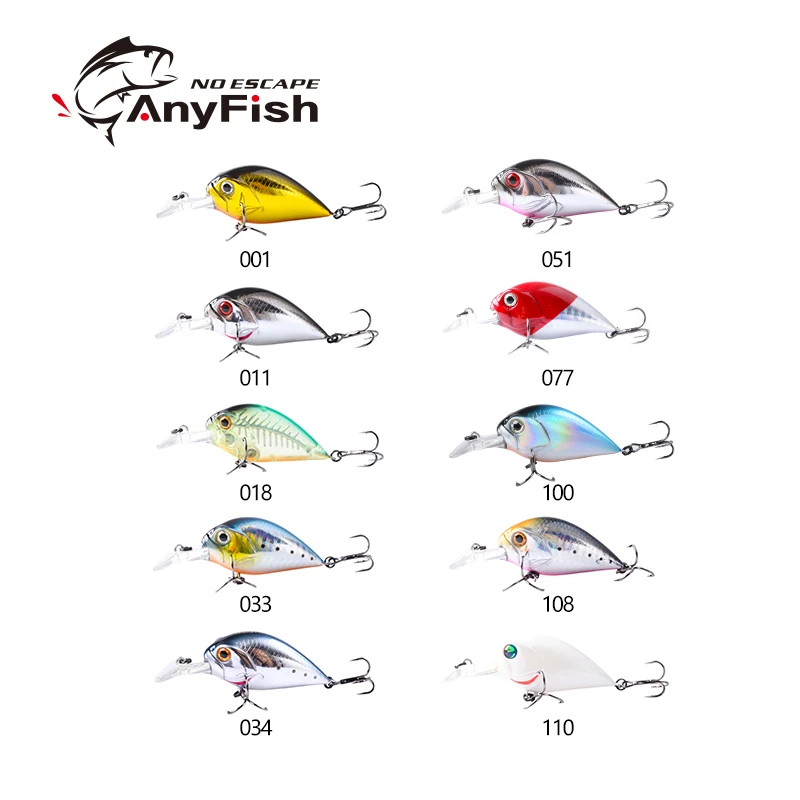 Рыболовные приманки ANYFISH CRANK BN 52MR жесткая мини гольян Маленькие Приманки