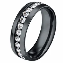 Titanium Stainless Steel Stone Ring for Wedding Ring (Women)