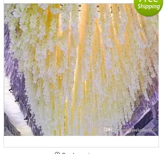 

Новое поступление Элегантный Искусственный Hydangea шелк в виде вьющегося стебля с цветами дома Настенная подвесная гирлянда цветков глицинии 14 видов цветов доступны для свадьбы рождественское платье