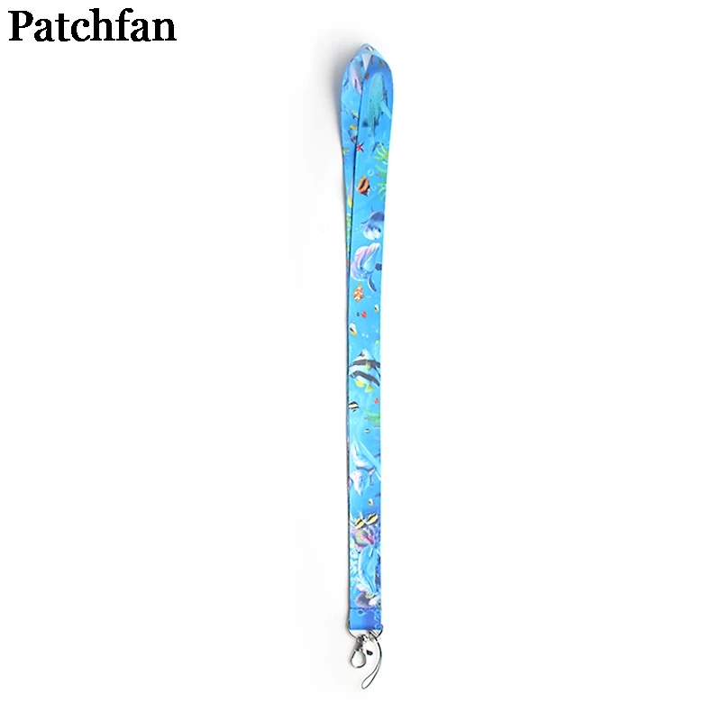 Patchfan Seaworld океан винтажное искусство крутые мужские lanyards ключи в мобильном телефоне ремни Ожерелье держатели карт ленточки A2130