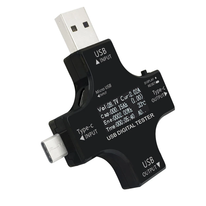 Тестер USB type-C pd цифровой вольтметр постоянного тока амперимор измеритель тока Амперметр детектор зарядное устройство индикатор