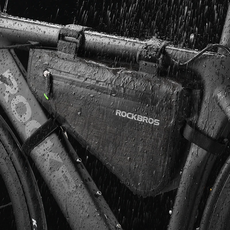 Flash Deal ROCKBROS Rainproof Bike Bag 5L 8L Big Capacity Frame Pannier Bag Triangle Pouch Waterproof Caulking Bicycle Bag Bike Accessories 1