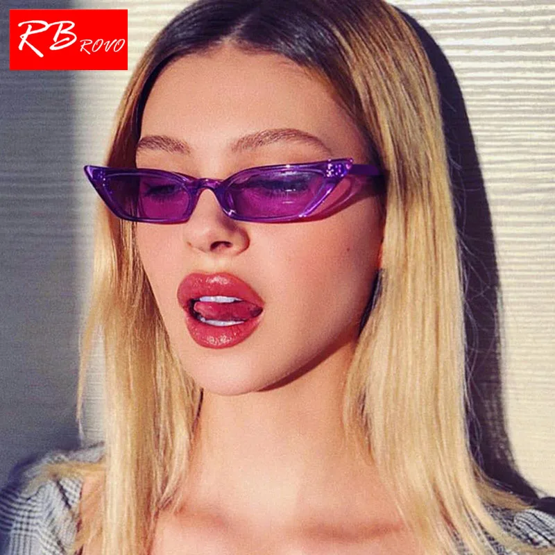 

RBROVO 2018 Street Beat Cateye Sunglasses Women Luxury Sun Glasses Small Frame Classic Retro Oculos De Sol Feminino UV400