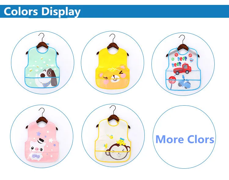 Cute Cartoon Soft Baby Bibs Feeding Apron Smock Waterproof Children Bib Burp Clothes Eat Toddler Baberos Bavoir Clothing