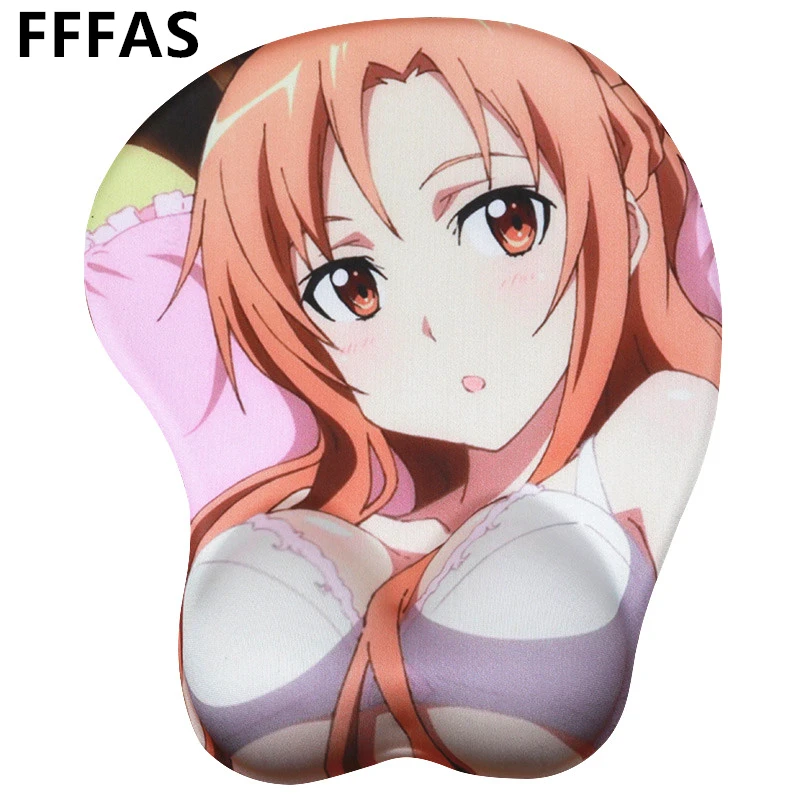 Сексуальный 3D коврик для мыши FFFAS модный геймерский на запястье игровой Yuuki Asuna