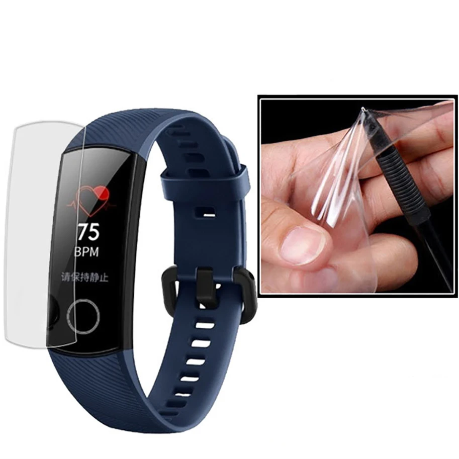 

For Huawei Honor Band 5 Guard Films Sports Smart Watch Protective Film Clear TPU Soft for Band 5 Full Screen Protector Cover
