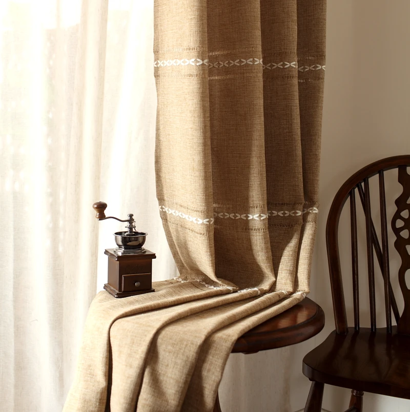 Free shipping Elegant thickening linen gauze blind 