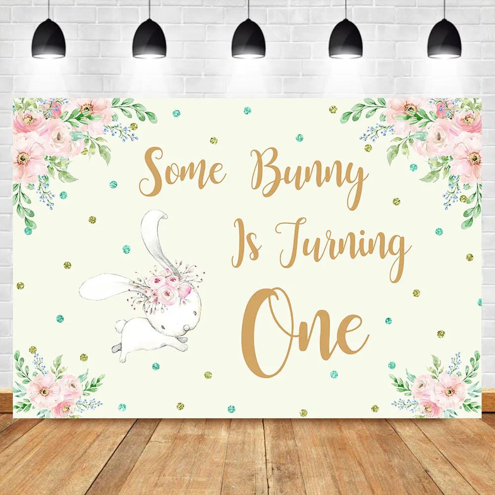 

Wild One Birthday Backdrop Some Bunny is Turning One Photo Background Dessert Table Decorate Props Banner Photography Backdrops