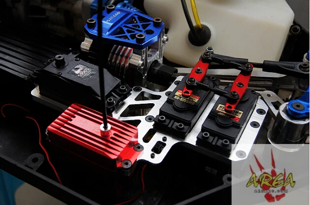 Площадь Rc V3 двойной сервомеханизм рулевого управления плата радиоприемника лоток набор металлическая сетка для losi 5ive-t 5 t, серводвигатель, 0236