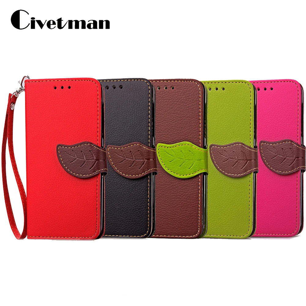 

Cover Mobile Phone Case For Leagoo M5 M 5 5.0" Leaf Design Flip Magnetic PU Leather Skin TPU Shell Protective Holster Bag Wallet