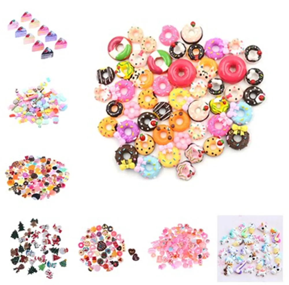 

10pcs DIY Jewelry Pretend Play Toy Colorful Christmas Dolls Miniature Pretend Toy Food Cake Biscuit Donuts For Dolls Accessories