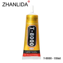 ZHANLIDA T-8000 110ml Clear Glue Epoxy Resin for Glass Flower Pot Crystal Fabric DIY Rhinestones Adhesive T8000 Glue Gun