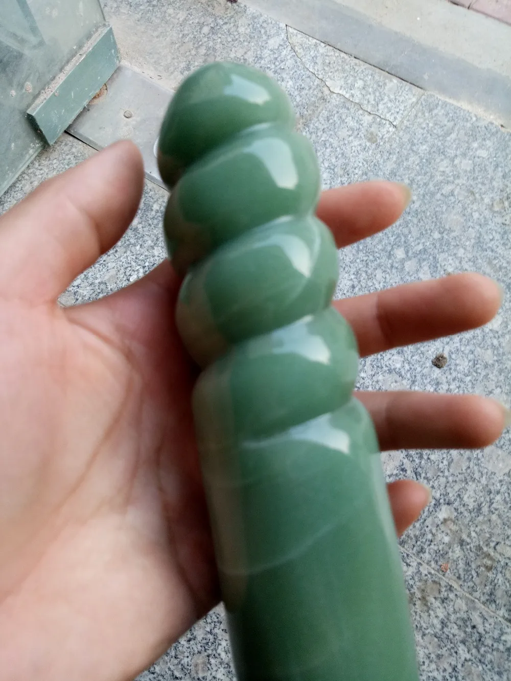 

260g natural Aventurine crystal massage wand green aventurine quartz Massage stick