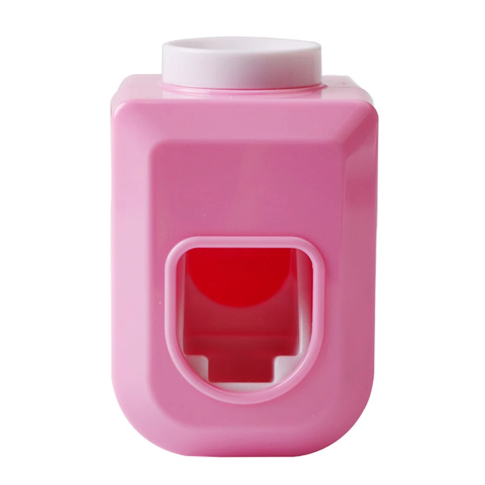 Автоматический диспенсер для зубной пасты для ванной набор аксессуаров для зубной пасты соковыжималки настенная подставка для зубных щеток Монтажная стойка для ванной комнаты инструменты - Цвет: Розовый
