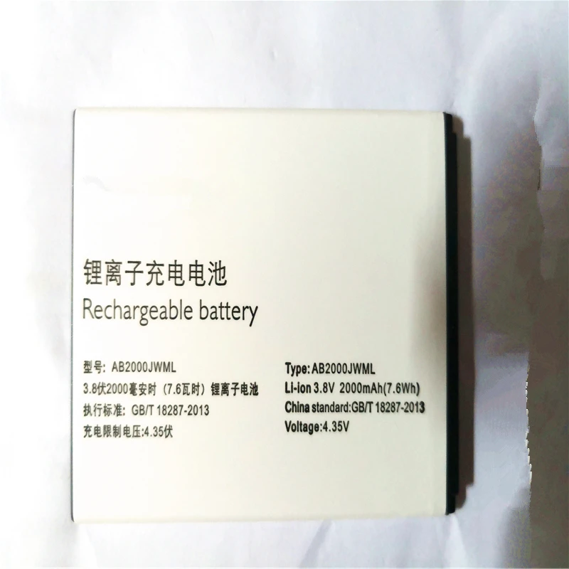 

Original AB2000JWML Battery For Xenium S337 CTS337 Cellphone For PHILIPS AB2000JWMT Mobile Phone with phone holder for gift