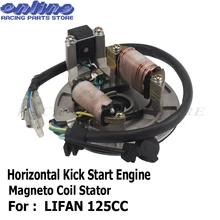 Горизонтальный стартер двигателя Магнето обмотка статора комплект для LIFAN 125 LF125cc 125cc питбайк Kick Start двигатель LIFAN