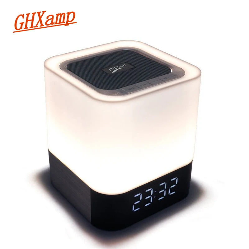 

GHXAMP LED HD Bluetooth Audio Night Light Subwoofer Wireless Bluetooth Speaker Audio loudspeaker Portable Smart Alarm Clock 1pc