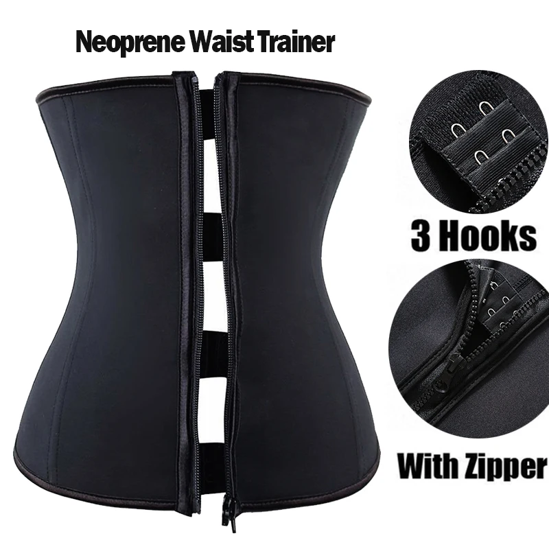 

Zipper and Hook Double Control Body Shaper Slimming Waist Trainer Cincher Postpartum Belt Tummy Abdomen Girdle Shapewear S-4XL