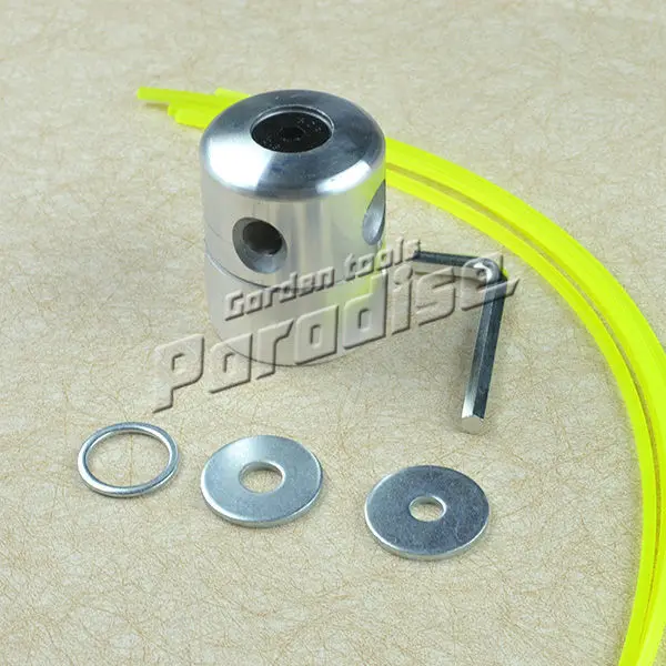 

4 Nylon Trimmer Line Alloy Weed Aluminium Trimmer Head For Brush Cutter with All Size Adaptor and Wrench Tool