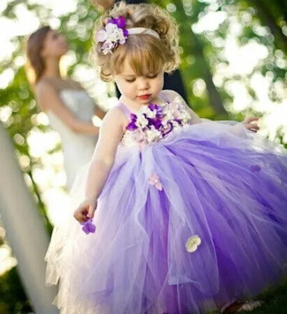 

2-12age Violet Princess Baby Girls Flower Girl Tutu Dress for Wedding /Birthday/Party /Photography Props Dress