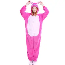 Фланелевые зимние стежки пижамы для женщин взрослых Onesie животных цельный Стич Домашняя одежда пижамы для женщин Косплей домашняя одежда