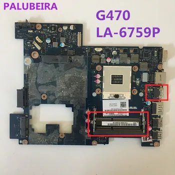 

PALUBEIRA Laptop motherboard for Lenovo G470 PC Mainboard PIWG1 LA-6759P WITH HDMI full tesed DDR3