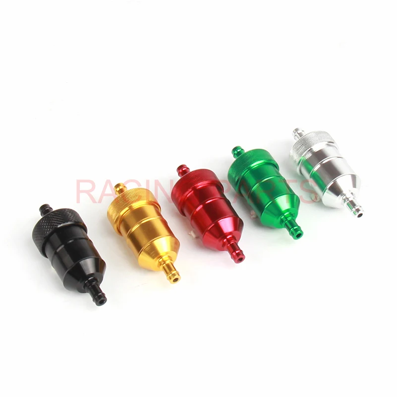 

1/4" 6mm Universal Aluminium Inline Fuel Oil Filter Motorcycle Pit Dirt Bike Fuel filter free shipping