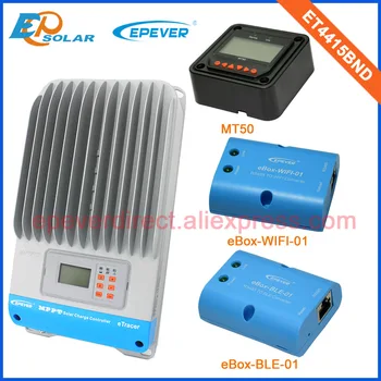 

MPPT high efficiency solar regulators both BLE and wifi function connect ET4415BND 45A 45amp+MT50 meter