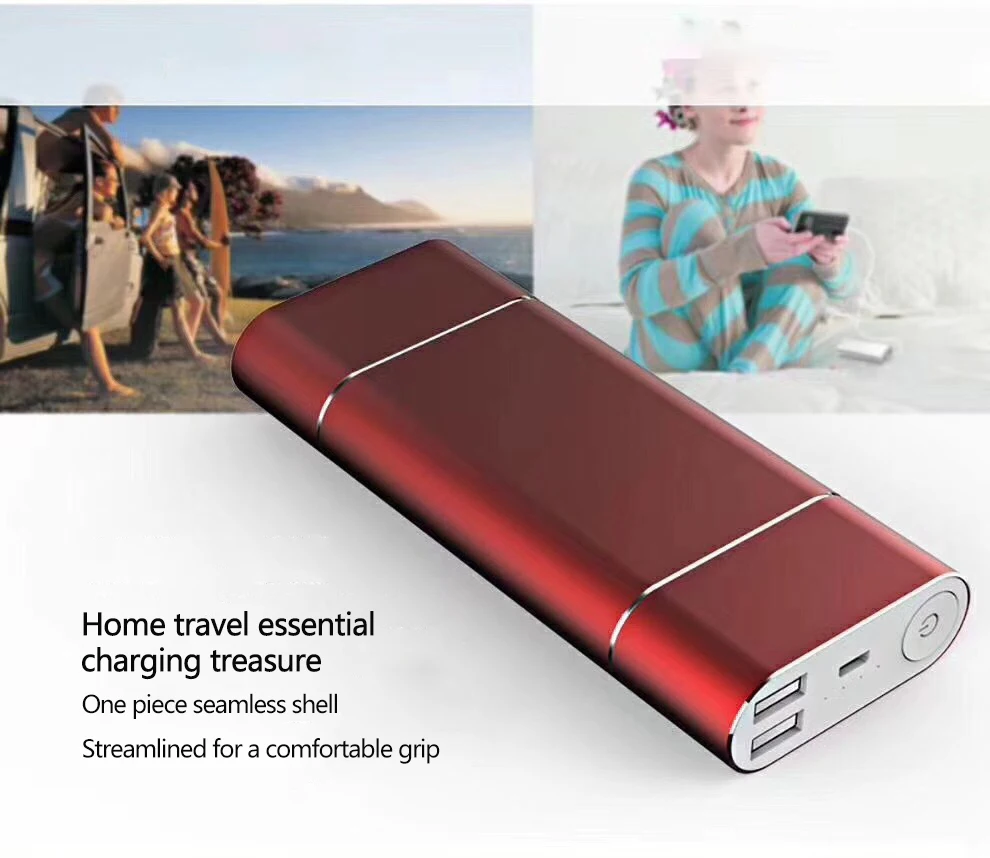 

Top power bank20000mAh aluminum 18650 battery charging treasure charger mobile phone HightQuality For iphone6 7plus For xiaomi