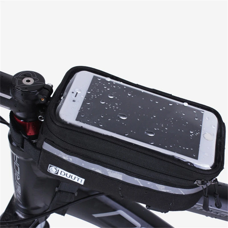 

MTB Road Bicycle Bike Bags Rainproof Touch Screen Cycling Top Front Tube Frame Bags 3.5inch-5.7inch Phone Case Bike Accessories