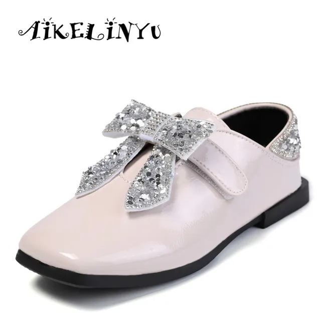 Big Girl Shoes 2018 Autumn New Girl Pink Leather Shoes Fashion Little Girl Single Shoe Children