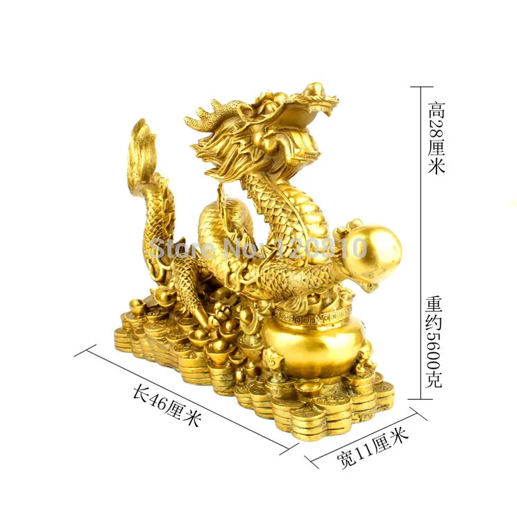 

Copper Dragon Treasure Dragon bronze ornaments Lucky Dragon Copper Dragon Block Home Decoration statue