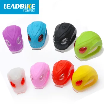 

Leadbike 4PCS/PACK LED Bicycle Front Light Silicone Tail Light Waterproof Safety Warning Bag Mini Lights Set Multi-function