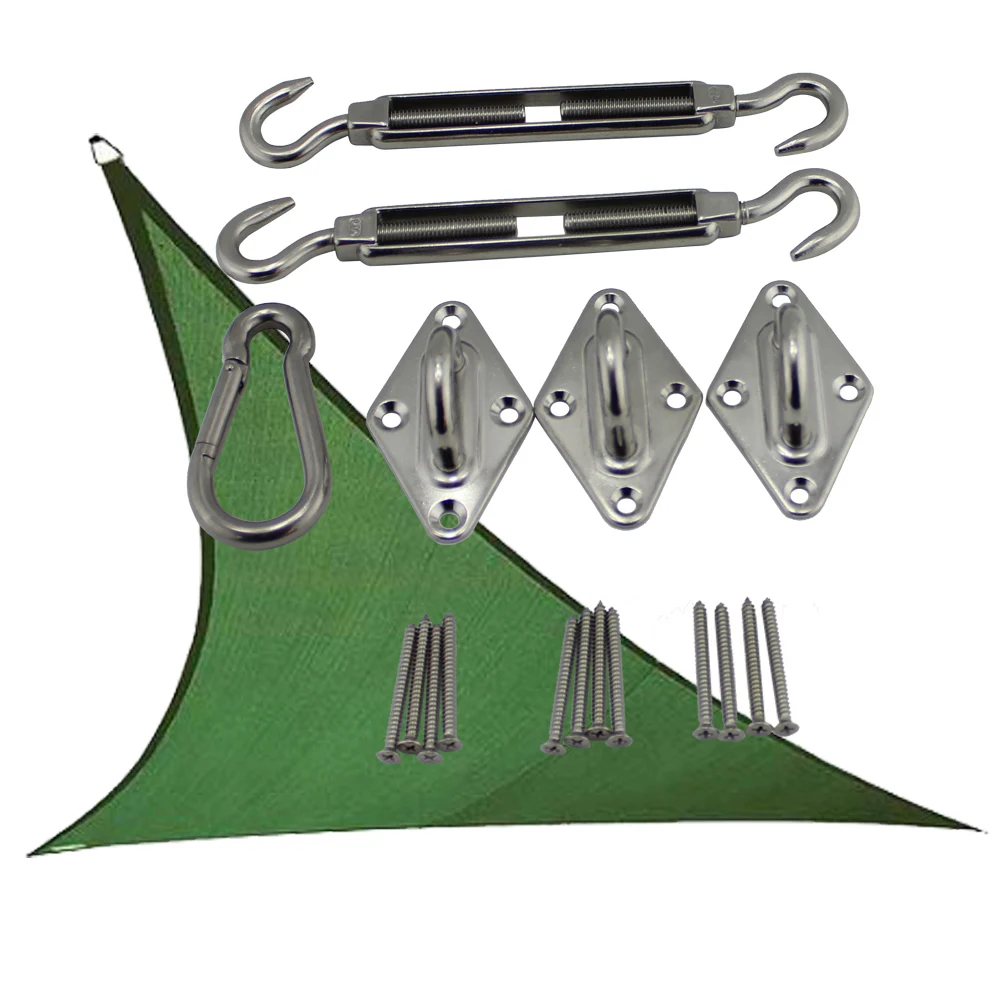 M8 Stainless Triangle Shade Sail Kits or 3 Corners Shade Sail Hardware