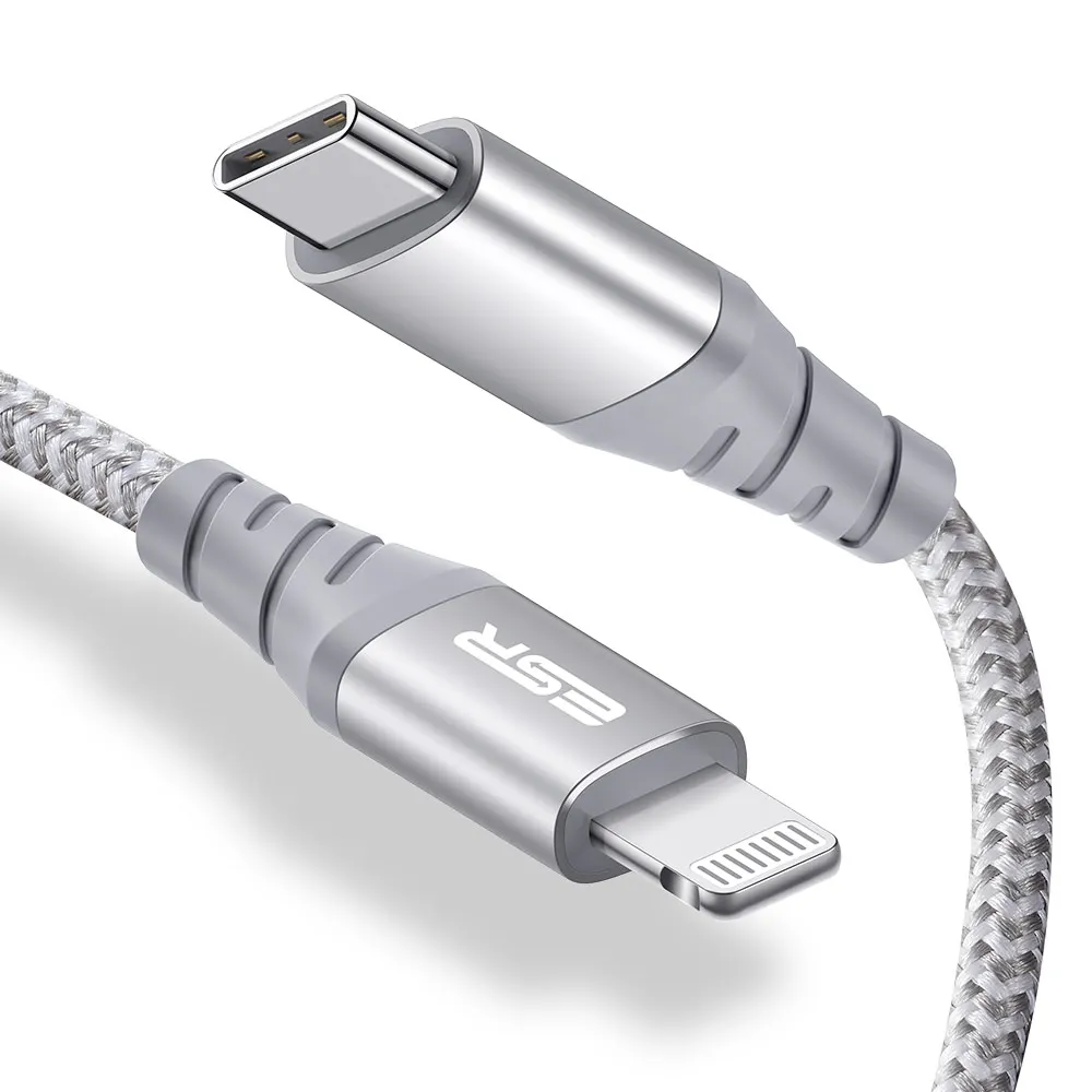 ESR USB C к Lightning MFi Сертифицированный PD Быстрая зарядка 1 м 2 м type C кабель для зарядки данных для iPad iPhone 11 Pro XR XS Max X Plus