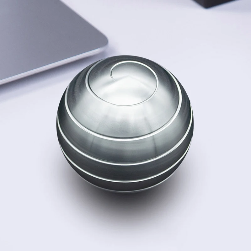 Relieve Anxiety Rotating Spherical Gyroscope Desktop Decompression Toy Desktop Decompression Toy Office Metal Spinner Ball Gyroscope With Optical Illusionfor Adults Stay Focused And Relax