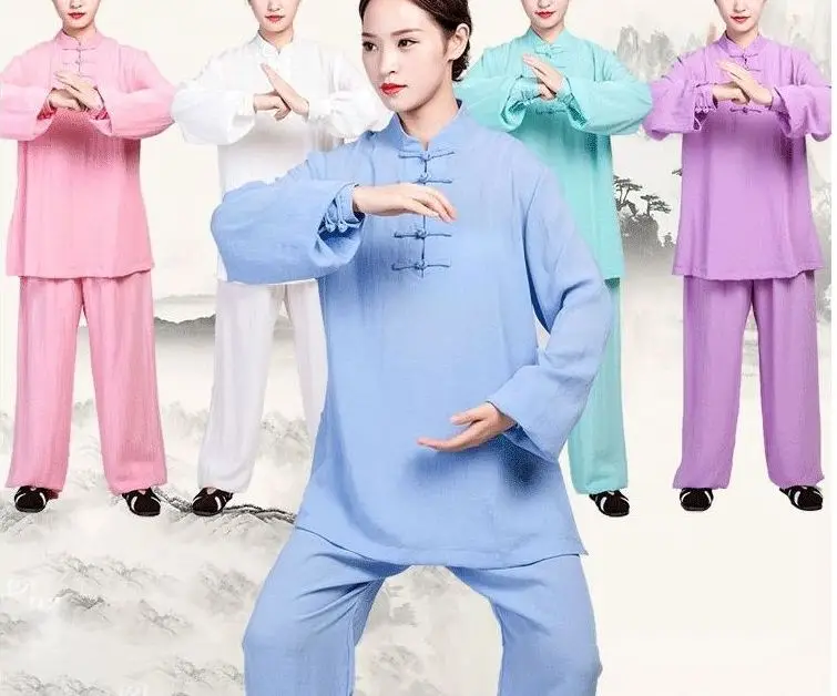Женские весенне-летние льняные костюмы для боевых искусств taijiquan |