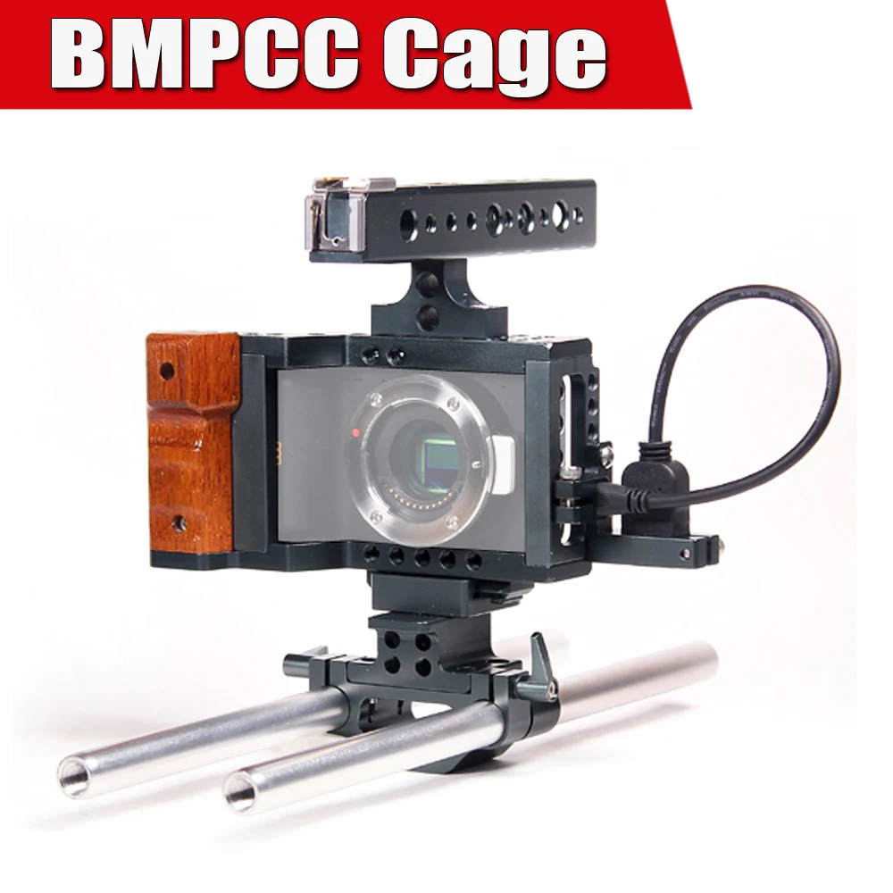 

Blackmagic BMPCC Cage DSLR Camera Rig with Top Handle Hand Grip Video System for Black Magic Pocket Camera P0016911