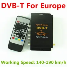 Carro DVB-T Caixa de Receptor de TV Digital MPEG2 Compatível com cartões SD e HD MPEG4 AVC/H.264 Para O País da Europa Suporte 140-190 km/h Velocidade