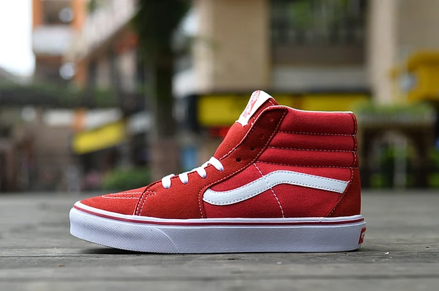 vans old skool red high top