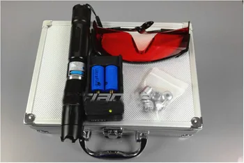 

AAA Most Powerful 100w blue laser pointer 100000m 450nm Flashlight Burning Match/dry wood/black/Burn cigarettes+Glasses+Gift