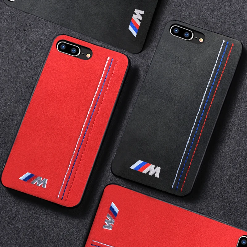 

Limited Motorsport M Track embroidery cover case for iphone 6 plus 6S 7 7plus 8 8plus X XR XS Max AMG Luxury car leather couqe