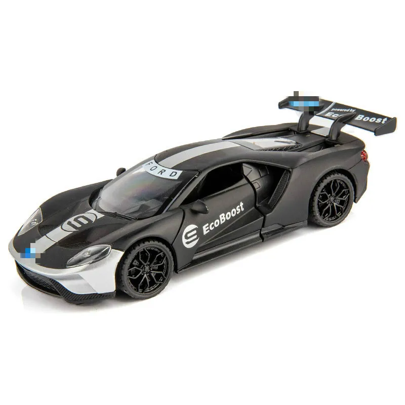 

1:32 Car Model Ford GT Alloy Car Model Open Door with Sound Simulation Sound Light Pull Back Car Sports Car Ornaments Gift