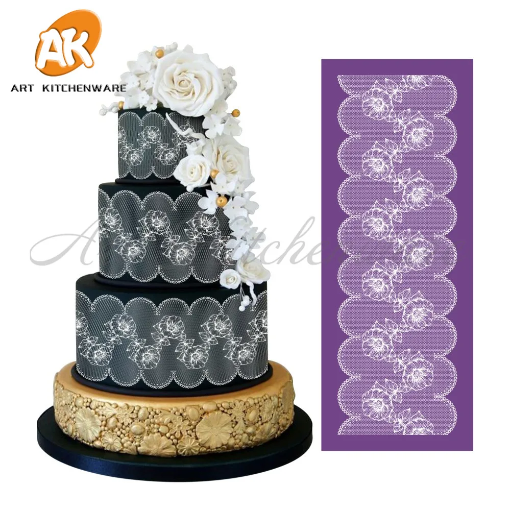 Cake Fondant Blumen Mesh Stencil Cake Stencil Template Lace Mat Wedding